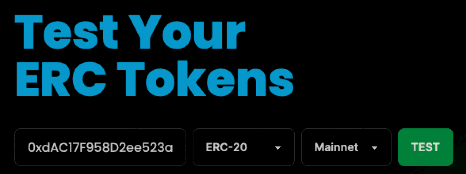 Test Your ERC Tokens